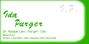 ida purger business card